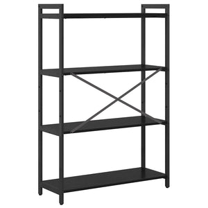 Bücherregal Schwarz Eichen-Optik 120 cm
