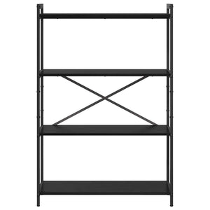 Bücherregal Schwarz Eichen-Optik 120 cm