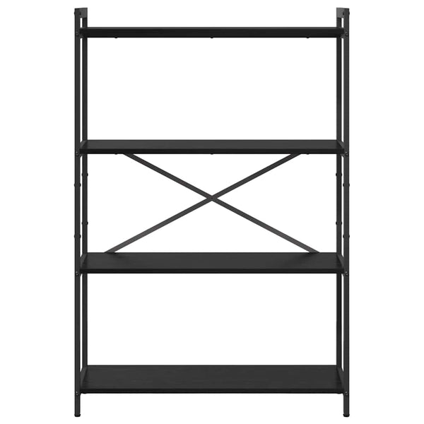 Bücherregal Schwarz Eichen-Optik 120 cm