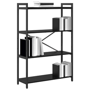 Bücherregal Schwarz Eichen-Optik 120 cm