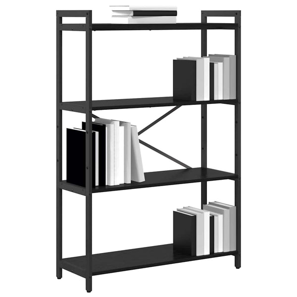 Bücherregal Schwarz Eichen-Optik 120 cm