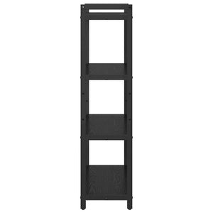 Bücherregal Schwarz Eichen-Optik 120 cm