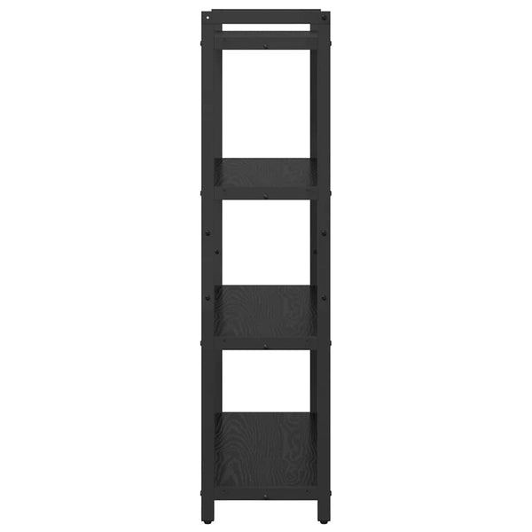 Bücherregal Schwarz Eichen-Optik 120 cm