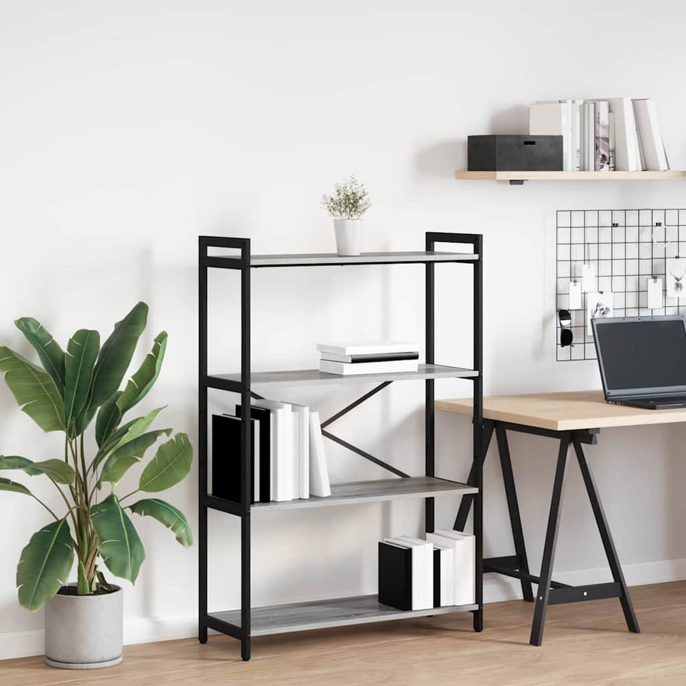 Bücherregal Grau Sonoma 80x30x120cm