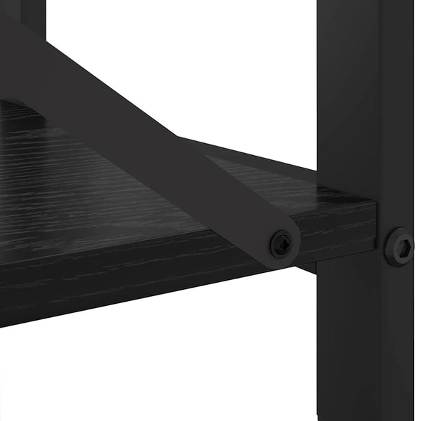 Bücherregal Schwarz Eichen-Optik 80 cm