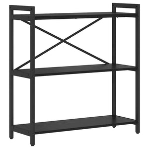 Bücherregal Schwarz Eichen-Optik 80 cm