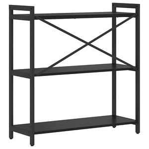 Bücherregal Schwarz Eichen-Optik 80 cm