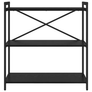 Bücherregal Schwarz Eichen-Optik 80 cm