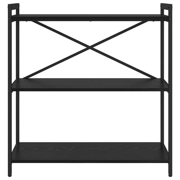 Bücherregal Schwarz Eichen-Optik 80 cm