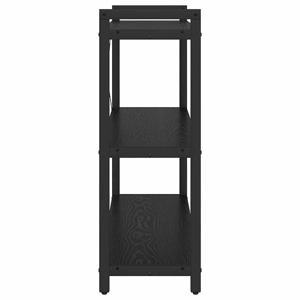 Bücherregal Schwarz Eichen-Optik 80 cm