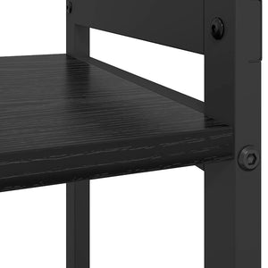 Bücherregal Schwarz Eichenoptik 80 cm