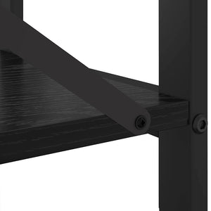 Bücherregal Schwarz Eichenoptik 80 cm