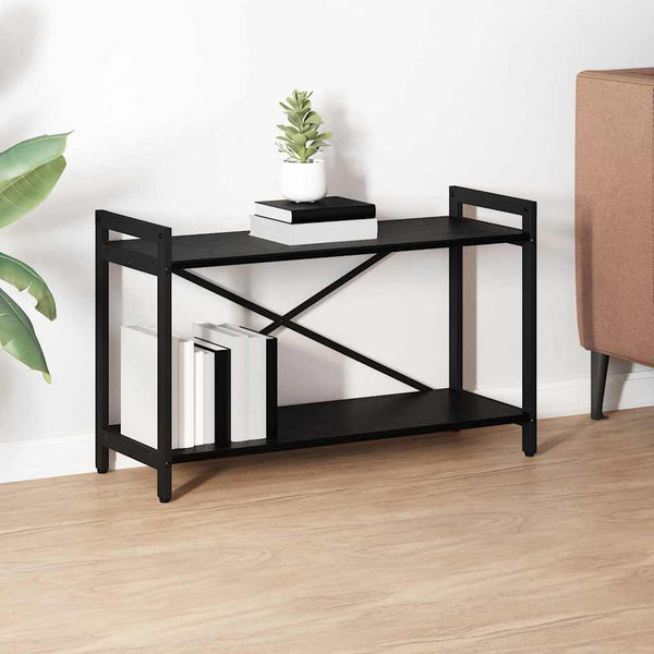 Bücherregal Schwarz Eichenoptik 80 cm