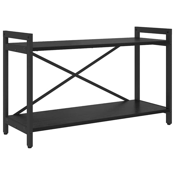 Bücherregal Schwarz Eichenoptik 80 cm