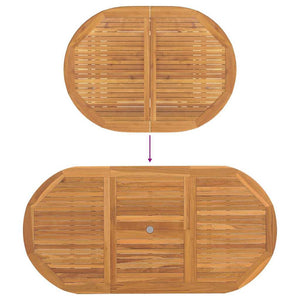Garten Essgruppe 5 pcs Braun Massivholz Teak