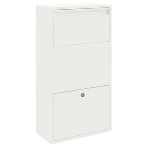 Paketbox mit Tür, Weiß, 44x22x82cm