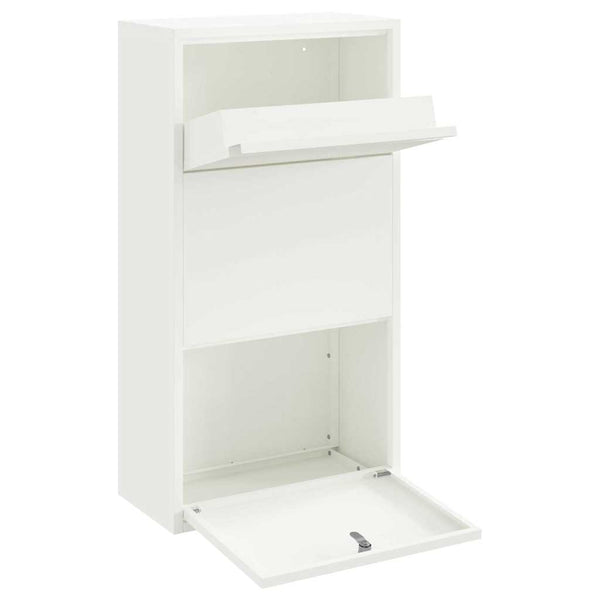 Paketbox mit Tür, Weiß, 44x22x82cm