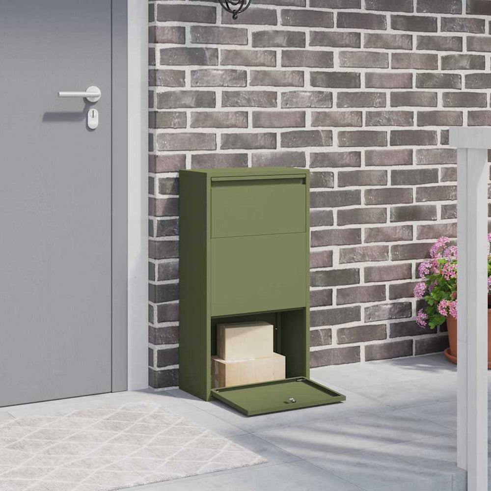 Paketbox Stahl Olive Grün mit Speicher