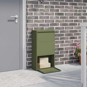 Paketbox Stahl Olive Grün mit Speicher