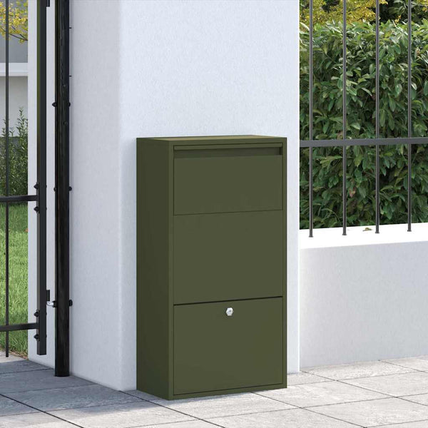 Paketbox Stahl Olive Grün mit Speicher