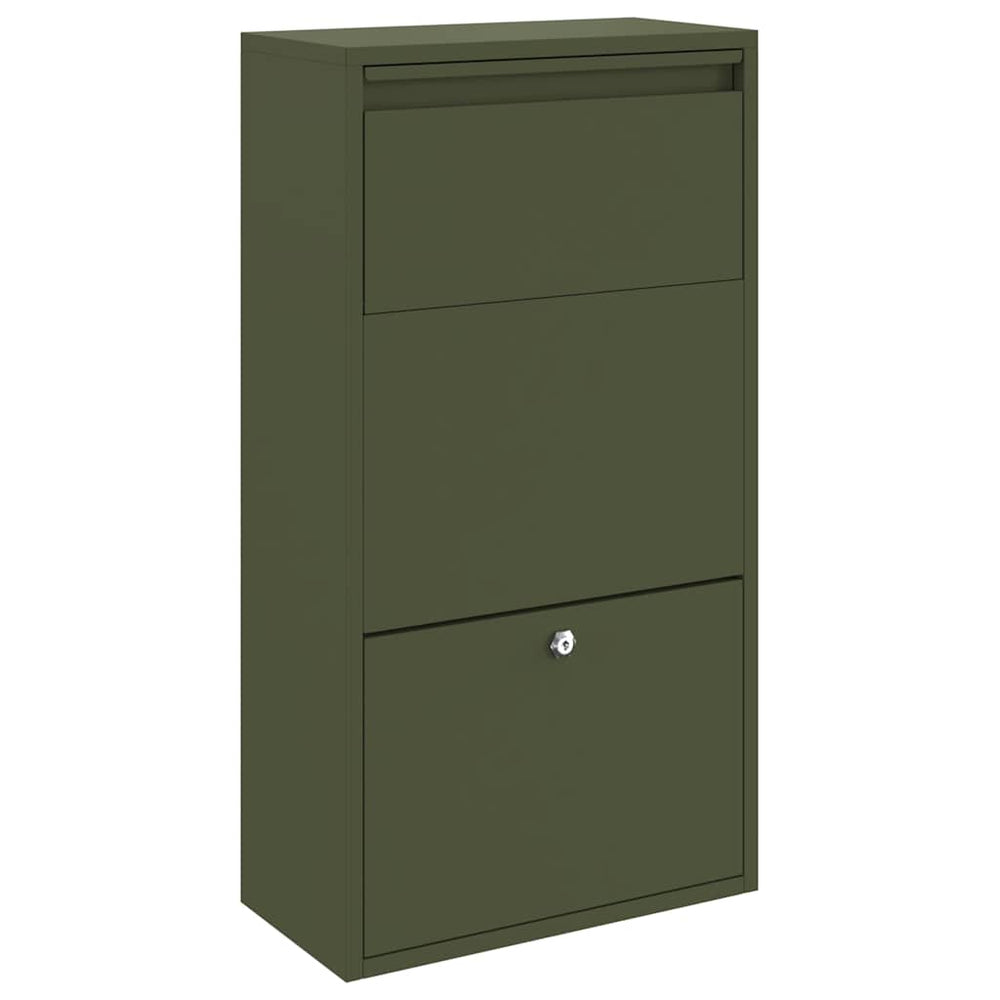 Paketbox Stahl Olive Grün mit Speicher