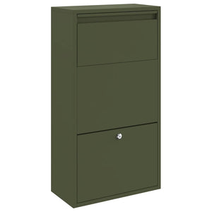 Paketbox Stahl Olive Grün mit Speicher