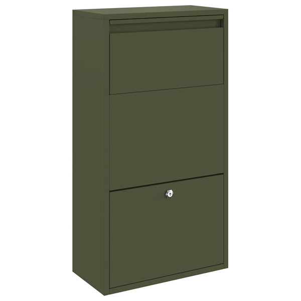 Paketbox Stahl Olive Grün mit Speicher