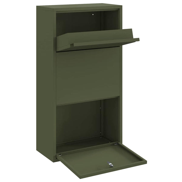 Paketbox Stahl Olive Grün mit Speicher