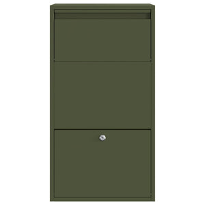 Paketbox Stahl Olive Grün mit Speicher
