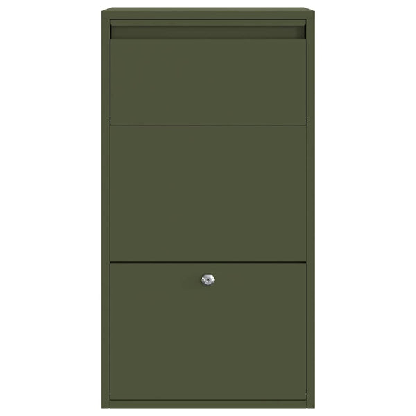 Paketbox Stahl Olive Grün mit Speicher