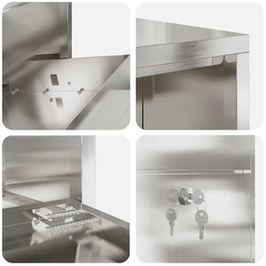 Paketbox mit Speicher Silber Edelstahl