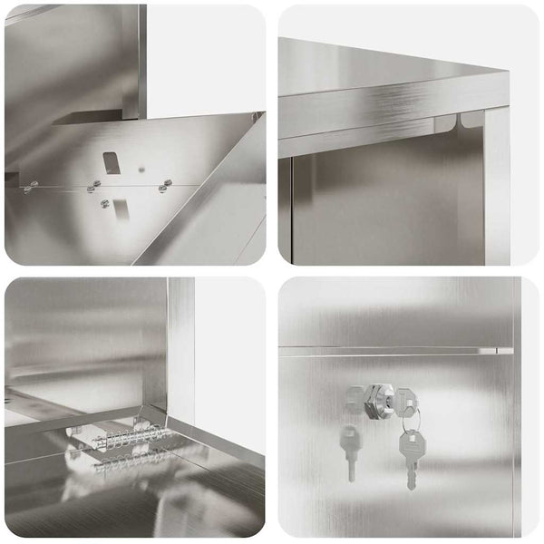 Paketbox mit Speicher Silber Edelstahl