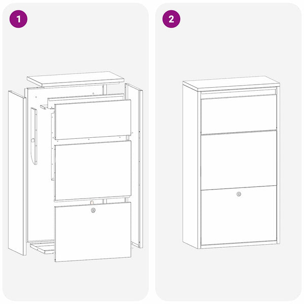 Paketbox mit Speicher Silber Edelstahl