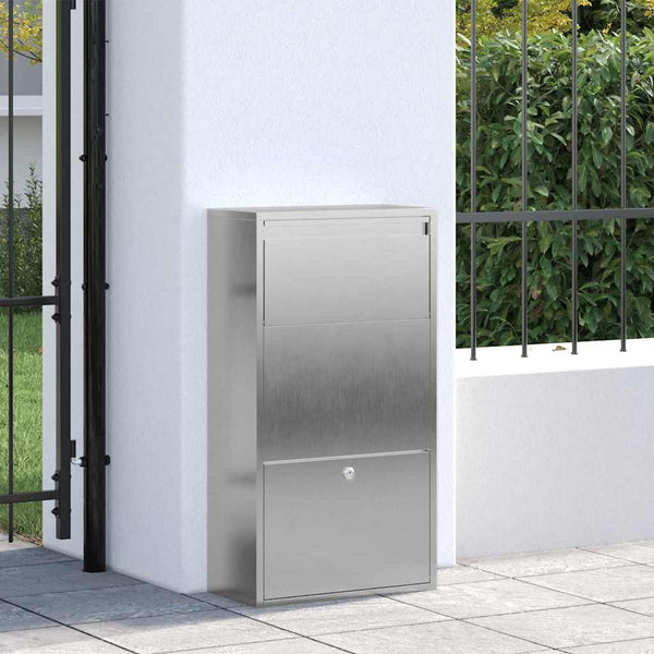 Paketbox mit Speicher Silber Edelstahl