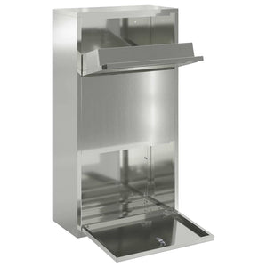 Paketbox mit Tür Silber 44x22x82cm