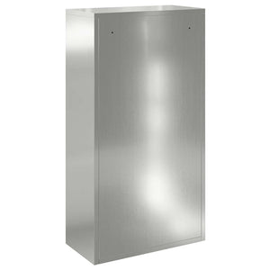 Paketbox mit Tür Silber 44x22x82cm