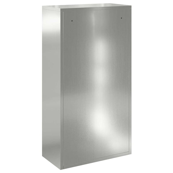Paketbox mit Tür Silber 44x22x82cm