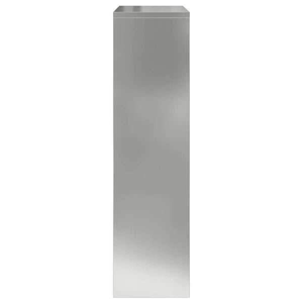 Paketbox mit Tür Silber 44x22x82cm