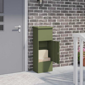 Paketbox mit Stauraum Olivgrün