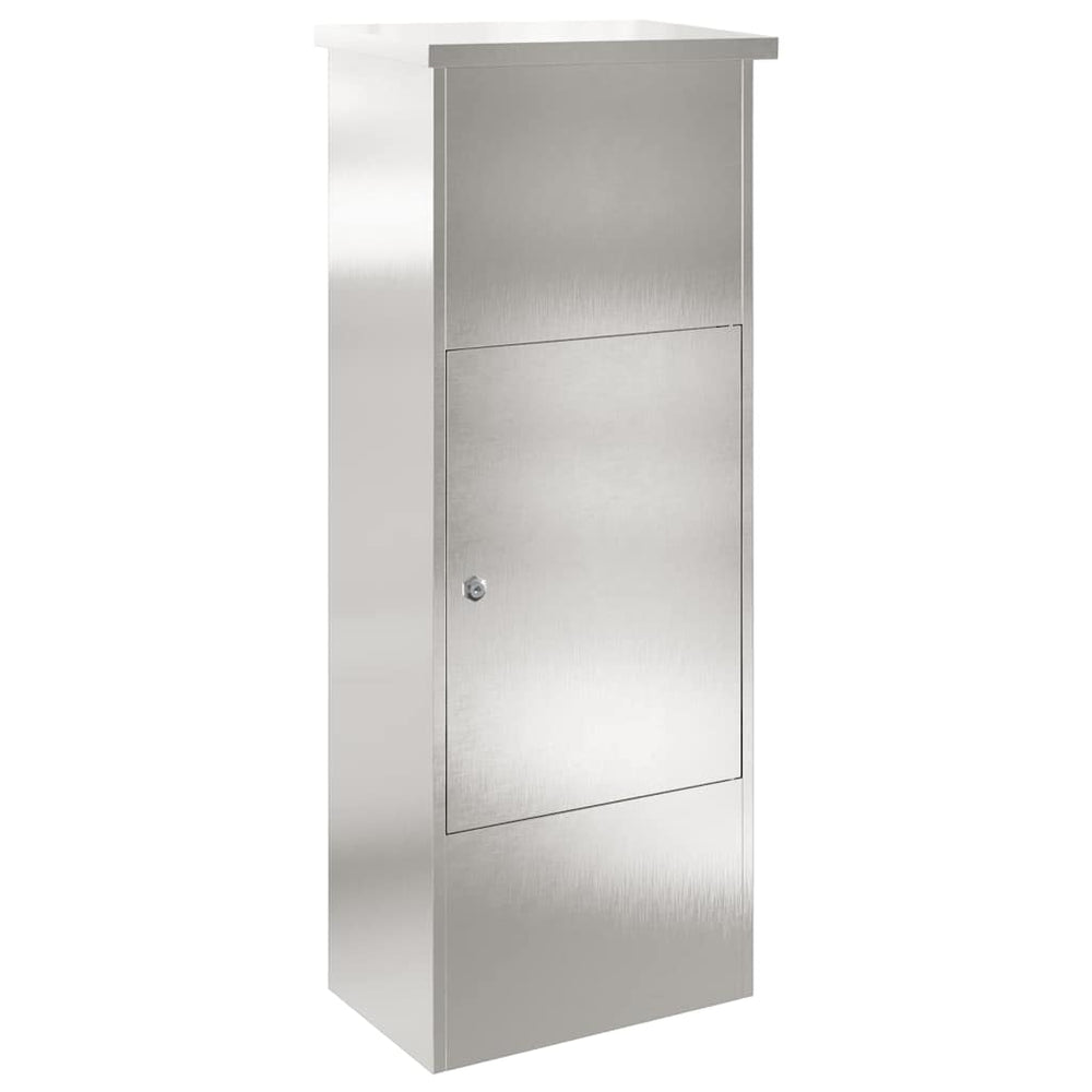 Paketbox mit Tür Silber Edelstahl