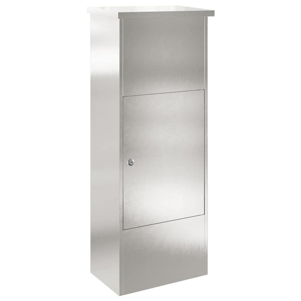 Paketbox mit Tür Silber Edelstahl