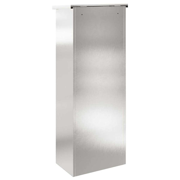 Paketbox mit Tür Silber Edelstahl