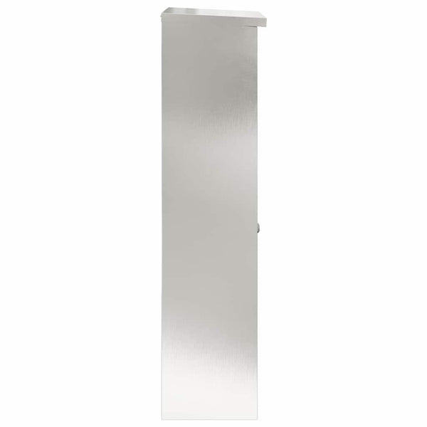 Paketbox mit Tür Silber Edelstahl