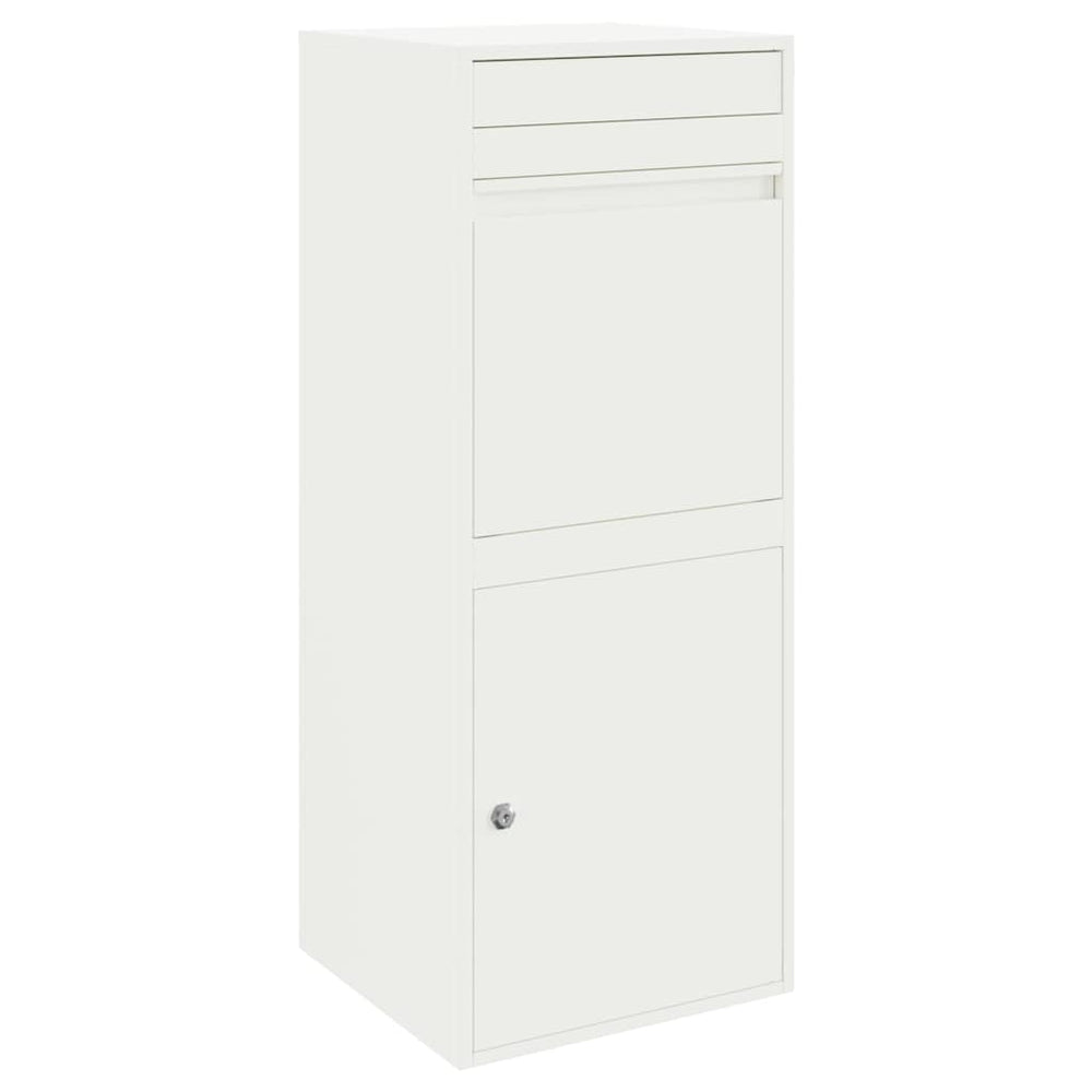 Paketbox mit Speicher Weiß Stahl 41x38x103cm