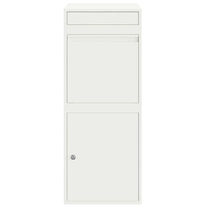Paketbox mit Speicher Weiß Stahl 41x38x103cm
