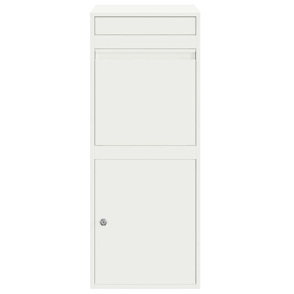 Paketbox mit Speicher Weiß Stahl 41x38x103cm