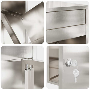 Paketbox mit Speicher, Silber, 47,5x38x59 cm