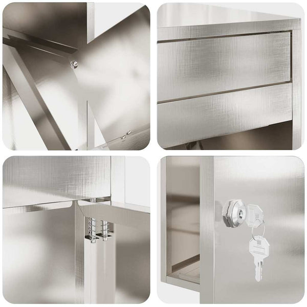 Paketbox mit Speicher, Silber, 47,5x38x59 cm