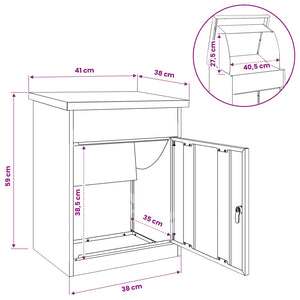 Paketbox mit Speicher, Silber, 47,5x38x59 cm