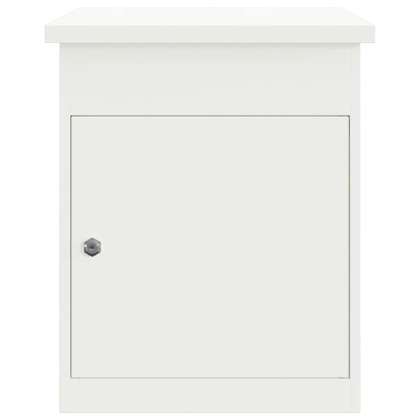 Paketbox mit Tür, Weiß, 47,5x38x59 cm